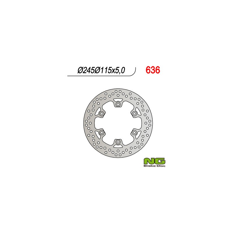 NG TARCZA HAMULCOWA TYŁ YAMAHA FZS/ FZR/ XJ600/ XT660/YZF 600 THUNDERCAT (245x115x5) (6X8,5MM)