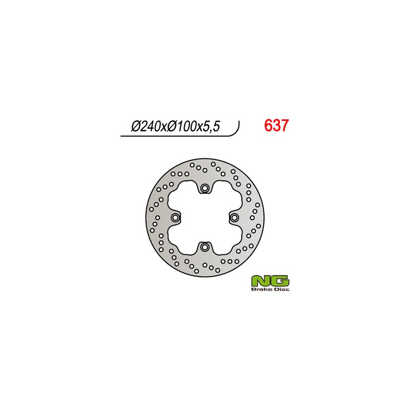 NG TARCZA HAMULCOWA TYŁ KAWASAKI ZZR 600 93-03, ZR7 98-03, ZR 550 (240x100x5,5)