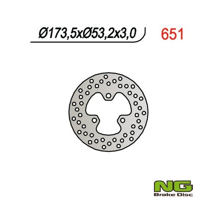 NG TARCZA HAMULCOWA PRZÓD HONDA TRX 450R '05-'06, TRX 400EX '01-'03, TRX 250EX '01-'12, TRX 300EX '93-'12 (173x53,2x4)