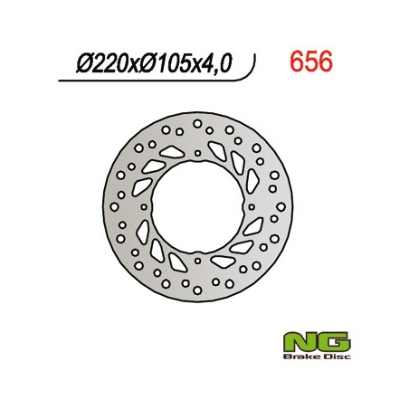 NG TARCZA HAMULCOWA TYŁ HONDA NX 650 93-04, SLR 650, SX 650 VIGOR (220x105x4)