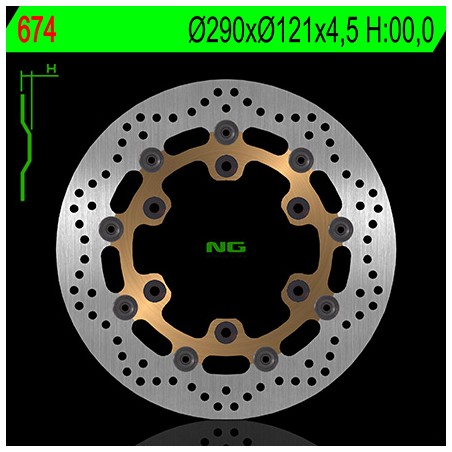 NG TARCZA HAMULCOWA PRZÓD SUZUKI DR 650SE '96-10 (290X121X4,5) (6X10,5MM) PŁYWAJĄCA