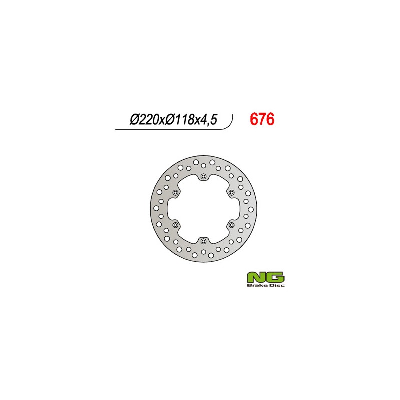 NG TARCZA HAMULCOWA TYŁ SUZUKI RM 125/250 (88-98), DRZ 400 (220x118x4,5)