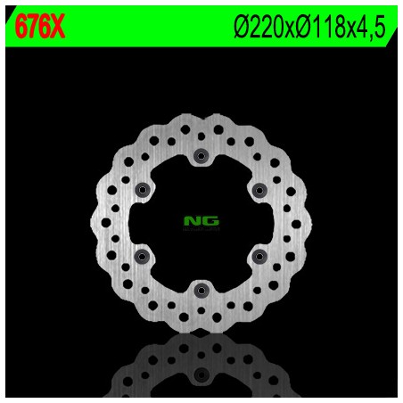 NG TARCZA HAMULCOWA TYŁ SUZUKI RM 125/250 (88-98), DRZ 400 (220X118X4,5) WAVE (6X6,5MM)