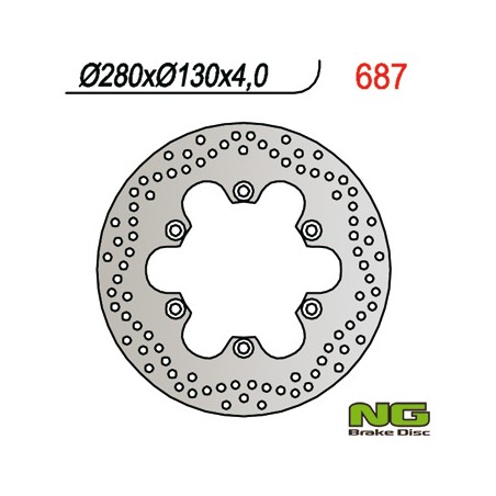 NG TARCZA HAMULCOWA PRZÓD KAWASAKI ER 5, GPZ 750/ 900 (280x130x4,5) (6X10,5mm)