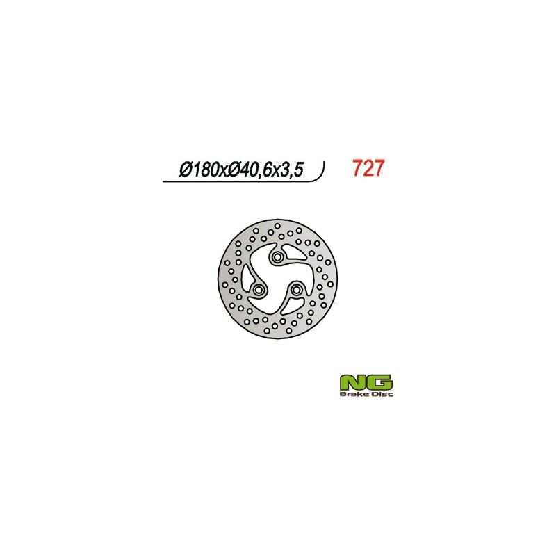 NG TARCZA HAMULCOWA PRZÓD SKUTERY (180x40,6x3,5)