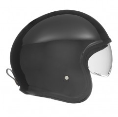 NOX PREMIUM KASK OTWARTY JET NEXT SOLID KOLOR CZARNY POŁYSK ROZMIAR M (CIEMNA BLENDA)