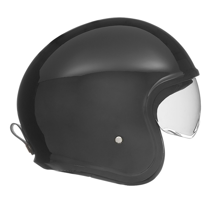 NOX PREMIUM KASK OTWARTY JET NEXT SOLID KOLOR CZARNY POŁYSK ROZMIAR XL (CIEMNA BLENDA)