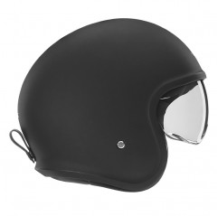 NOX PREMIUM KASK OTWARTY JET NEXT SOLID KOLOR CZARNY MAT ROZMIAR S (CIEMNA BLENDA)