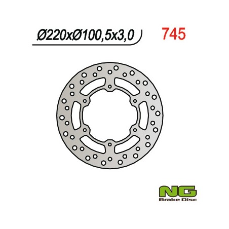 NG TARCZA HAMULCOWA PRZÓD YAMAHA YZ 80/85 '93-'16 SUZUKI RM 85 '05-'16 (220X100X3)
