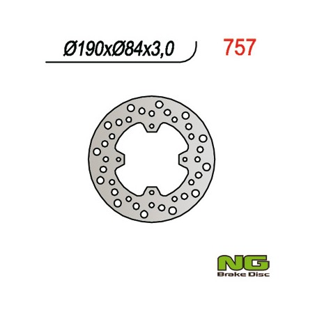 NG TARCZA HAMULCOWA TYŁ YAMAHA YZ 80/85 '93-'19 (190X84X3),X-MAX 125 '14-'20