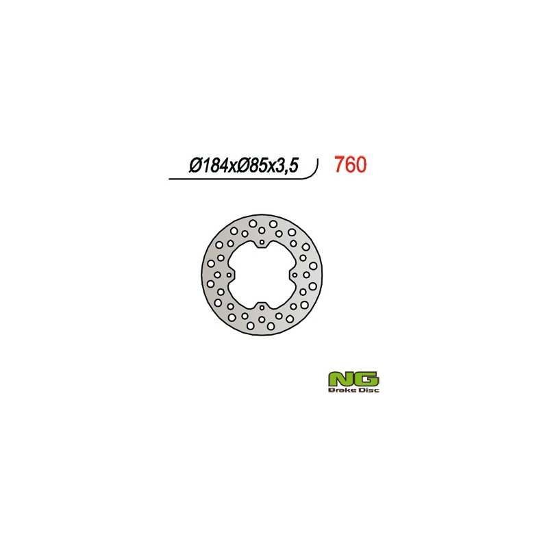 NG TARCZA HAMULCOWA TYŁ KAWASAKI, SUZUKI RM 80/85 (86-04) (184x85x3,5)