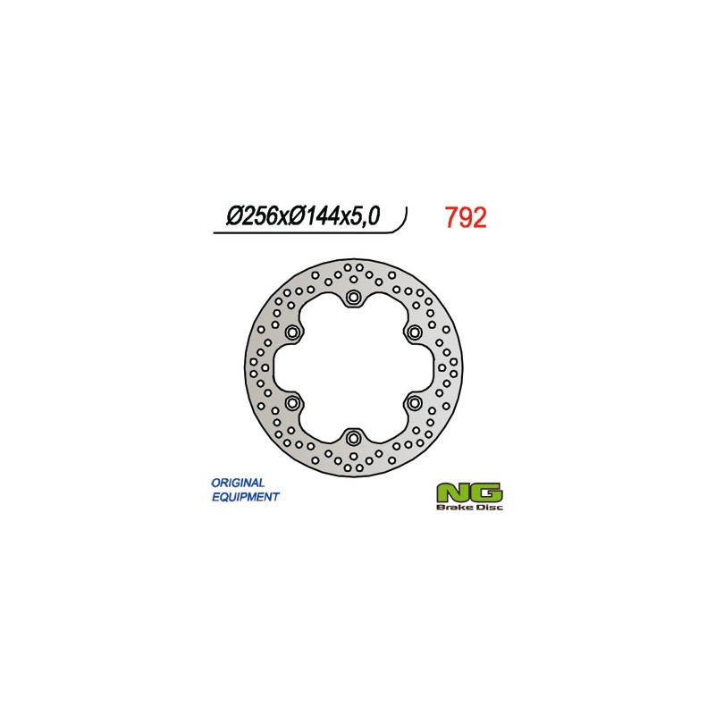 NG TARCZA HAMULCOWA TYŁ HONDA XL 1000V 03-11, CBR 1100XX 97-04, X11 00-03, VFR 750F 86-89 (256X144X5 MM) (6X10,5 MM)