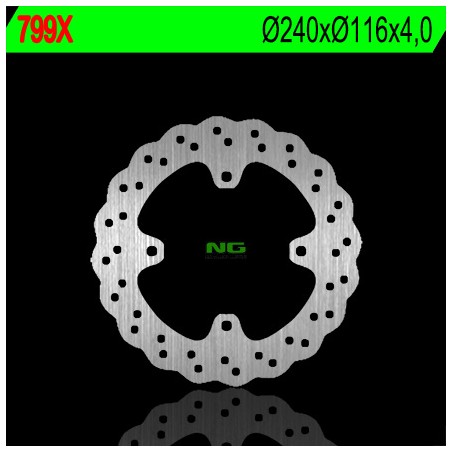 NG TARCZA HAMULCOWA TYŁ KAWASAKI KX/KXF (04-14) (240X116X4) WAVE