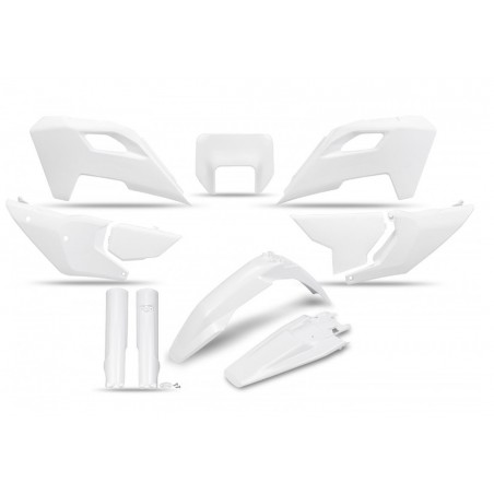 UFO KOMPLET PLASTIKÓW Z OSŁONAMI TELESKOPÓW (AMORTYZATORÓW) HUSQVARNA TE 150 / 250 / 300 '24, FE 250 / 350 / 450 / 501 '24, KOLO