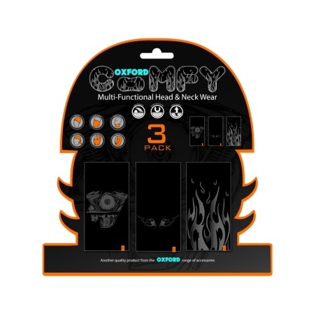 OXFORD KOŁNIERZ WIELOFUNKCYJNY WIATROODPORNY COMFY 3 SZTUKI W OPAKOWANIU KOLOR HD