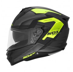 NOX KASK INTEGRALNY (FULL FACE) Z BLENDĄ N304S CARVER KOLOR CZARNY/ŻÓŁTY FLUO MAT ROZMIAR L