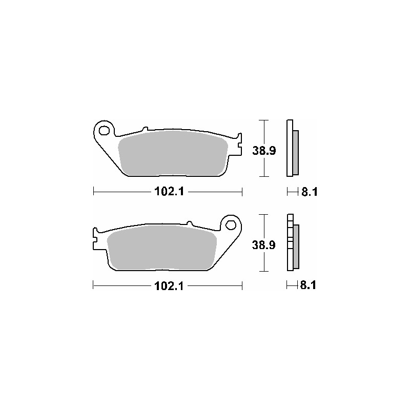 SBS KLOCKI HAMULCOWE KH142 / KH226 STREET CERAMIC KOLOR CZARNY