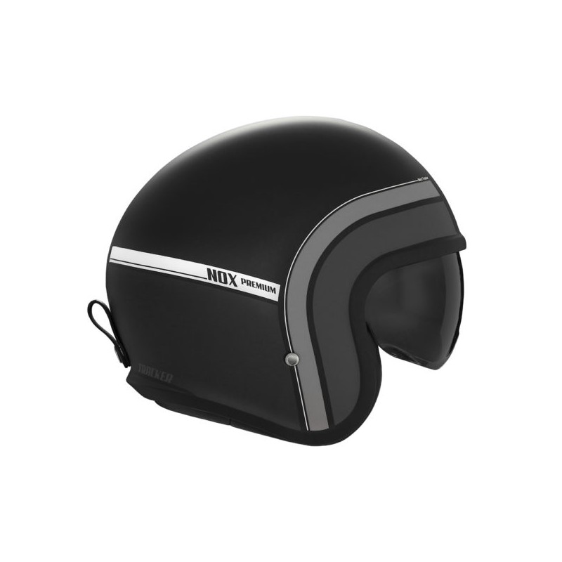 NOX PREMIUM KASK OTWARTY JET NEXT TRAKER KOLOR CZARNY/TYTANOWY MAT ROZMIAR XL (CIEMNA BLENDA)