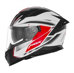 NOX KASK INTEGRALNY (FULL FACE) Z BLENDĄ N401 XENO KOLOR BIAŁY/CZERWONY ROZMIAR XXL