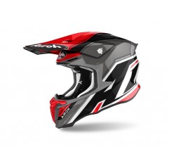 AIROH PROMOCJA KASK CROSS / ENDURO / ATV / QUAD TWIST 2.0 SHAKEN KOLOR CZARNY/CZERWONY/SZARY ROZMIAR S