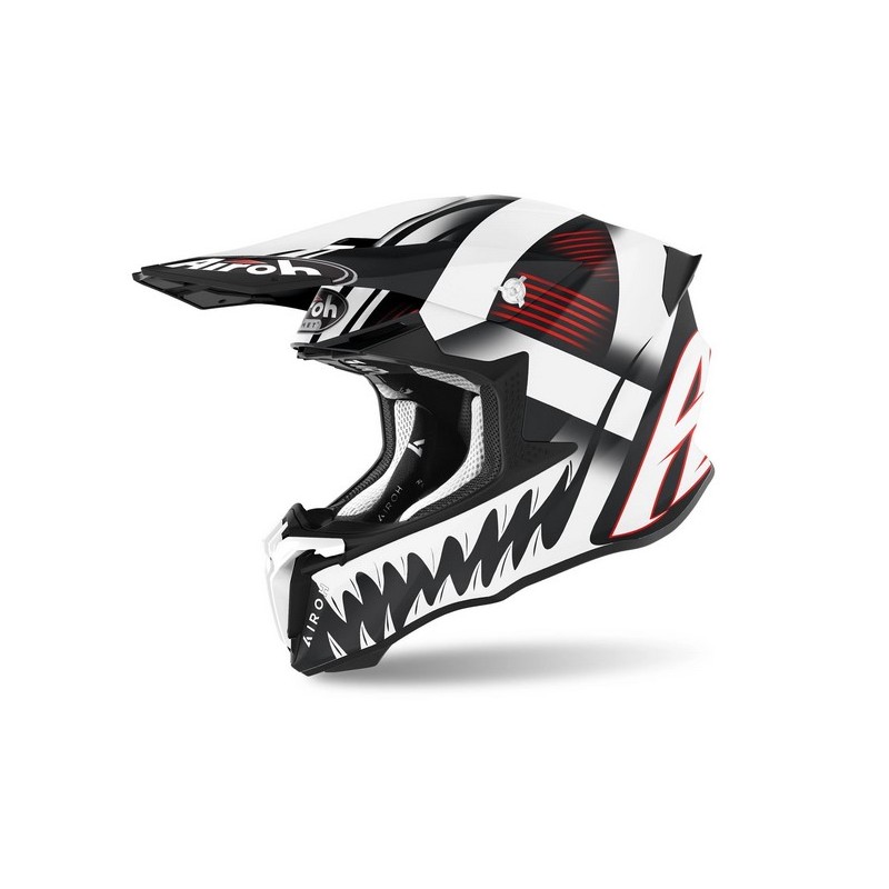 AIROH PROMOCJA KASK CROSS / ENDURO / ATV / QUAD TWIST 2.0 MASK MATT KOLOR BIAŁY/CZARNY/CZERWONY MAT ROZMIAR L