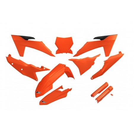 UFO KOMPLET PLASTIKÓW Z OSŁONAMI TELESKOPÓW (AMORTYZATORÓW) KTM SX 125 / 250 / 300 '23-'24, SX-F 250 / 350 / 450 '23-'24 KOLOR P