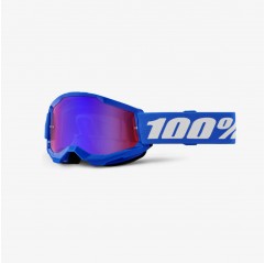 100 PROCENT GOGLE STRATA 2 YOUTH JUNIOR BLUE - MIRROR RED/BLUE LENS - KOLOR NIEBIESKI/BIAŁY SZYBKA CZERWONE/NIEBIESKIE LUSTRO