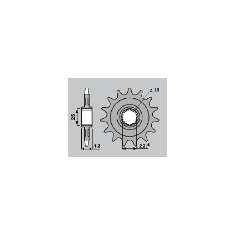 PBR ZĘBATKA PRZEDNIA 2266 11 GASGAS 280/300 TXT PRO '04-'15