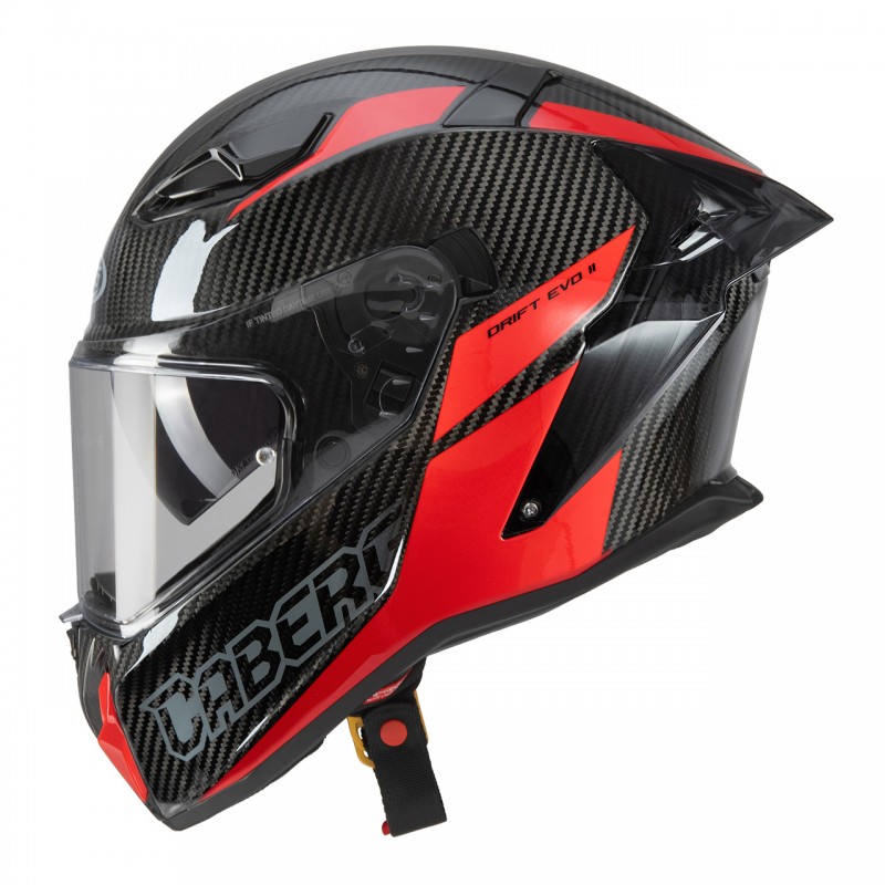 CABERG KASK INTEGRALNY Z BLENDĄ MODEL DRIFT EVO II CARBON NOVA RED (PINLOCK) KOLOR CZARNY/SZARY/CZERWONY ROZMIAR XL