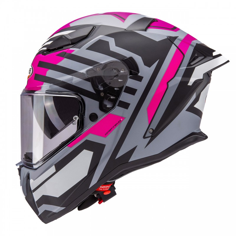 CABERG KASK INTEGRALNY Z BLENDĄ MODEL DRIFT EVO II HORIZON SZARY/CZARNY/FUKSJA MAT ROZMIAR XS