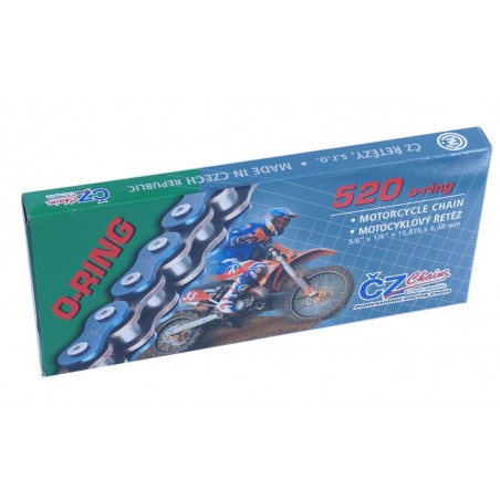 CZ 2024/04 ŁAŃCUCH NAPĘDOWY 520 RDO (104 OGNIW) O-RING DO 450 CCM (33,8 KN) (Z OTWORAMI WYRZUCAJĄCYMI BŁOTO) + ZAPINKA