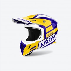 AIROH NOWOŚĆ KASK CROSS / ENDURO / ATV / QUAD AVIATOR ACE 2 SAKE YELLOW GLOSS KOLOR ŻÓŁTY/FIOLETOWY ROZMIAR L