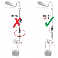 OPTIMATE PRZEJŚCIÓWKA DO ŁADOWAREK Z WTYCZKI SAE NA KET/TM (DŁUGOŚĆ 15CM) (TM77) (EL)