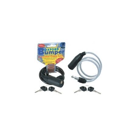 OXFORD LINKA ZABEZPIECZAJĄCA BUMPER Z ZAMKNIĘCIEM, 0,6M X 6MM KOLOR SREBRNY (DO ZABEZPIECZANIA KASKÓW, ODZIEŻY)