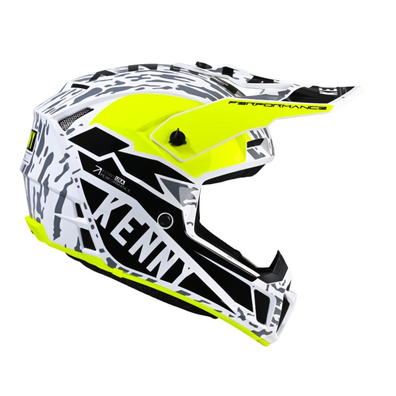 KENNY RACING KASK CROSS/ENDURO MODEL PERFORMANCE MIPS STONE KOLOR CZARNY/BIAŁY/ŻÓŁTY ROZMIAR M ( 57 - 58 CM )