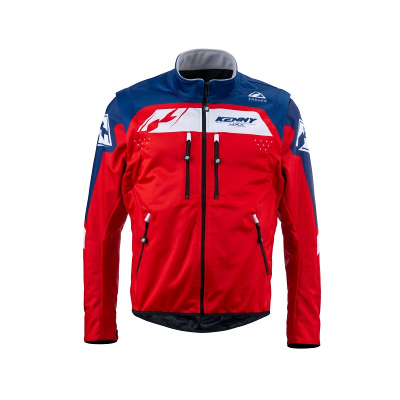 KENNY RACING KURTKA ADVENTURE/ENDURO MODEL SOFTSHELL RED KOLOR CZERWONY/NIEBIESKI/BIAŁY ROZMIAR M