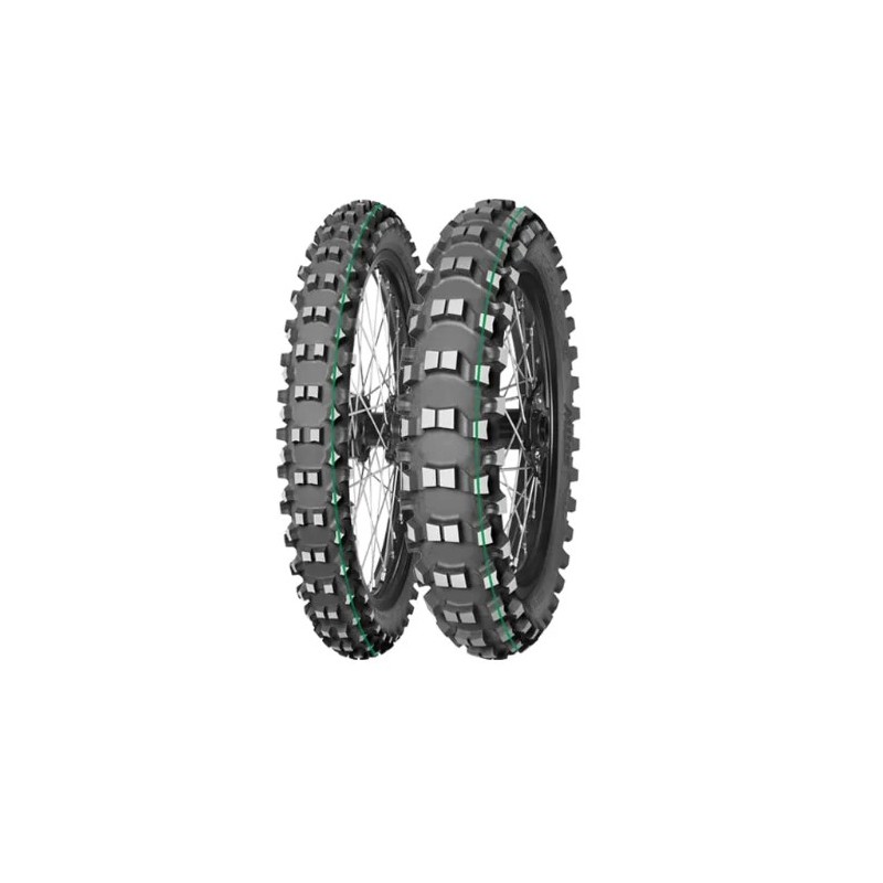 MITAS OPONA 110/100-18 TERRA FORCE-EX SM SUPER LIGHT (TECHNICAL ENDURO) (ZIELONY PASEK) 64R TYŁ DOT 04/2024 (zamiennik : 7000021