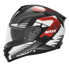 NOX KASK INTEGRALNY (FULL FACE) Z BLENDĄ N304S CARVER KOLOR CZARNY/BIAŁY/CZERWONY ROZMIAR XXL