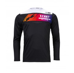 KENNY RACING KOSZULKA ROWEROWA MODEL ELITE BLACK KOLOR CZARNY/BIAŁY/NIEBIESKI ROZMIAR L