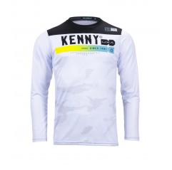 KENNY RACING KOSZULKA ROWEROWA MODEL ELITE CAMO WHITE KOLOR BIAŁY/CZARNY ROZMIAR S