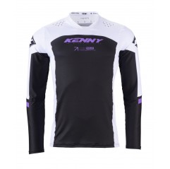 KENNY RACING KOSZULKA CROSS/ENDURO MODEL PERFORMANCE SOLID BLACK/PURPLE KOLOR BIAŁY/CZARNY/FIOLETOWY ROZMIAR M