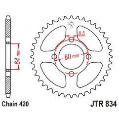 JT ZĘBATKA TYLNA 834 28 YAMAHA LB 80 CHAPPY (83428JT) (ŁAŃC. 420) NA ZAMÓWIENIE