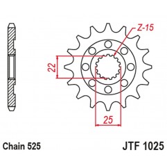 JT 2024/03 ZĘBATKA PRZEDNIA 2354 15 ROYAL ENFIELD HIMALAYAN 411 '16-'22, SCRAM 411 '22-'23, CINTINENTAL / INTERCEPTOR 650 '19-'2