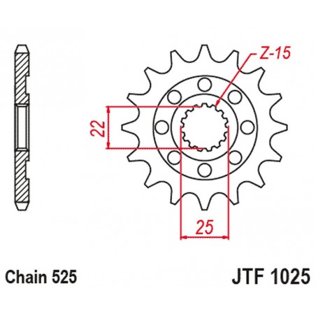 JT 2024/03 ZĘBATKA PRZEDNIA 2354 15 ROYAL ENFIELD HIMALAYAN 411 '16-'22, SCRAM 411 '22-'23, CINTINENTAL / INTERCEPTOR 650 '19-'2