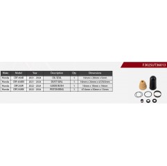 SHOWA 2024/07 ZESTAW NAPRAWCZY AMORTYZATORA TYLNEGO HONDA CRF 450 R '21-'24, CRF 450 RX '21-'24, CRF 250 R '22-'24, CRF 250 RX '