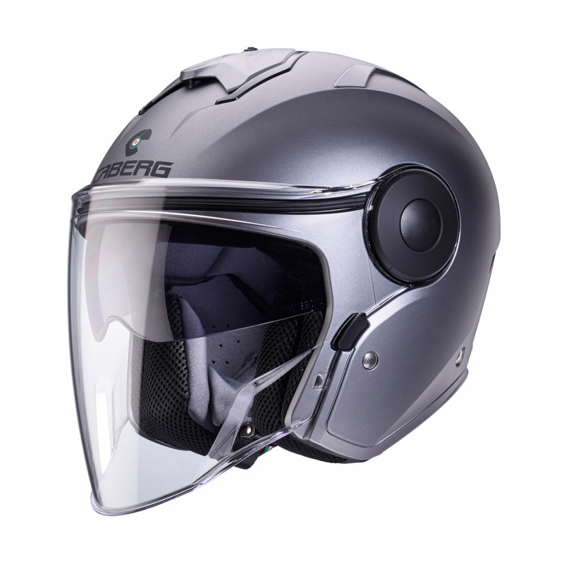 CABERG KASK OTWARTY JET Z BLENDĄ MODEL SOHO KOLOR SZARY MAT - GUNMETAL ROZMIAR XL