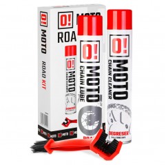 OMOTO ZESTAW DO CZYSZCZENIA I SMAROWANIA ŁAŃCUCHA ROAD O! CHAIN CARE AND PROTECTION 2+1 ZESTAW Z SZCZOTKĄ (2 X 750ML) (O!MOTO) (