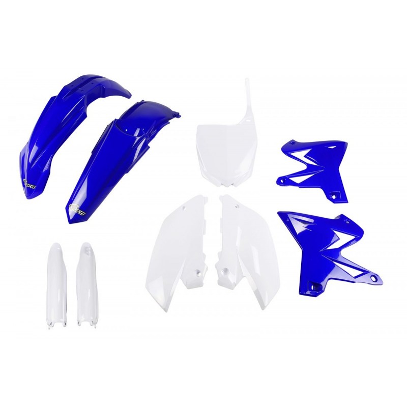 UFO KOMPLET PLASTIKÓW (FULL KIT) Z OSŁONAMI TELESKOPÓW (AMORTYZATORÓW) YAMAHA YZ 125 / 250 '02-'14 RESTYLING KOLOR OEM (NIEBIESK