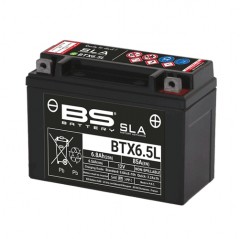 BS AKUMULATOR BTX6.5L (FA) (YTX6.5L) 12V 6.8AH 139X66X102 BEZOBSŁUGOWY - ZALANY (85A) (10)