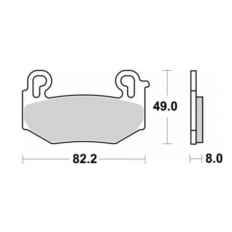 SBS KLOCKI HAMULCOWE STREET PERFORMANCE (EXCEL) SINTER KOLOR ZŁOTY PASUJE DO: BMW R 1300 GS '24- PRZÓD